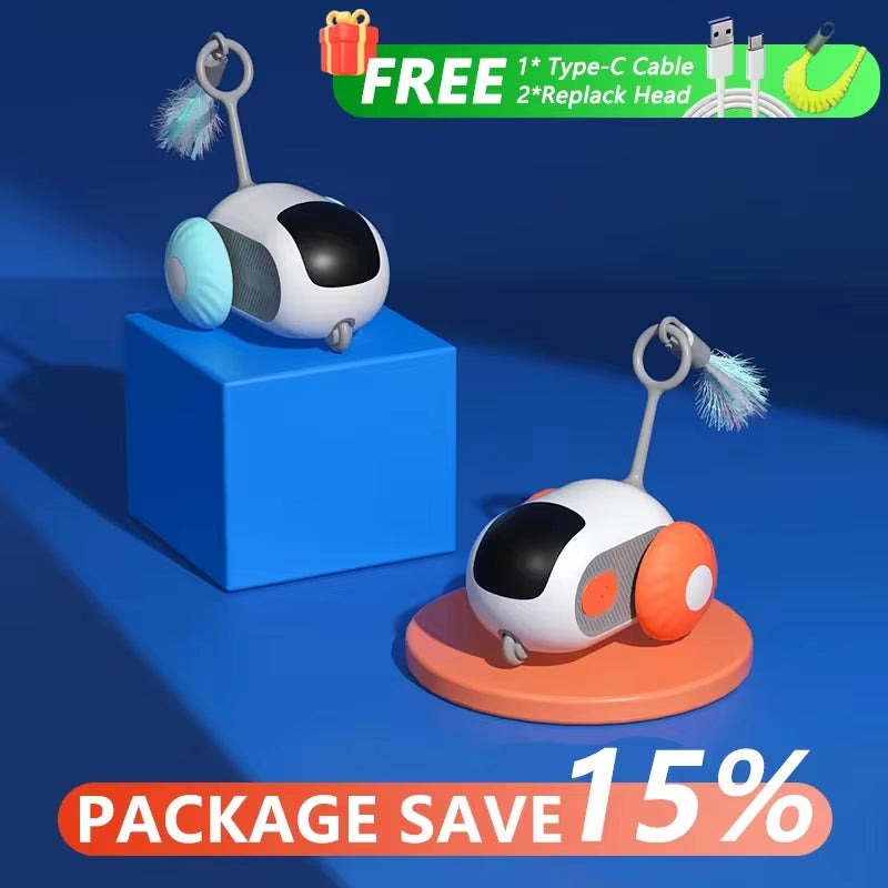 Pelota interactiva automática para gatos, juguete inteligente Nexorretail, con movimiento y colores llamativos para entretener a felinos.