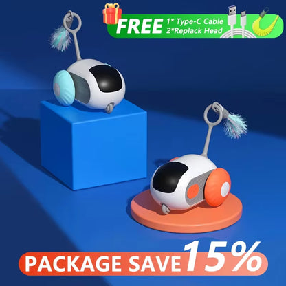 Pelota interactiva automática para gatos, juguete inteligente Nexorretail, con movimiento y colores llamativos para entretener a felinos.