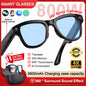Gafas inteligentes Nexorretail M02 Ultra AI con cámara Sony de 8MP y estuche de 3600mAh, vista frontal sobre fondo blanco.