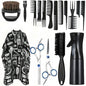 Conjunto de barbería profesional WANMEI de Nexorretail, incluye capa ajustable, peines y tijeras para corte de cabello.