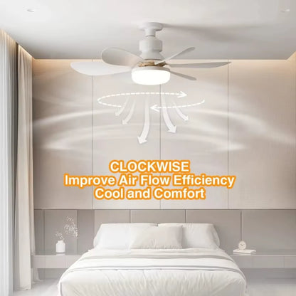 Ventilador de techo de 30W con luz E27 y función de atenuación LED con control remoto, adecuado para sala de estar, estudio y uso doméstico, 85-265V