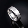 Anillo de joyería con dijes de moda, anillos negros de acero inoxidable para hombres y mujeres, nombre grabado personalizado