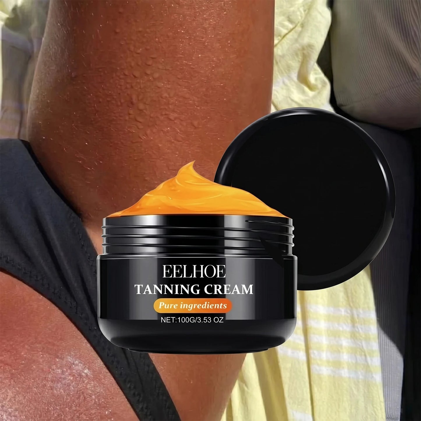 Crema autobronceadora Nexorretail para rostro y cuerpo con brillo natural, loción bronceadora fácil de aplicar y de color uniforme.