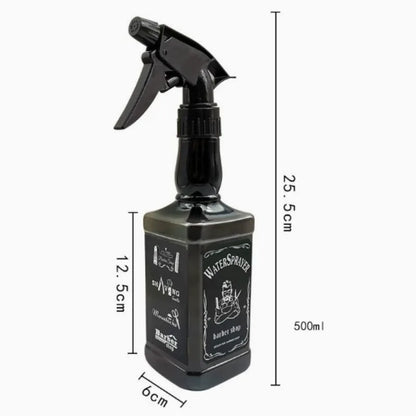 Botella pulverizadora de peluquería de 500ML/650ML, herramientas para el cabello de peluquero, rociador de agua, regadera con cabezal de aceite de whisky Retro