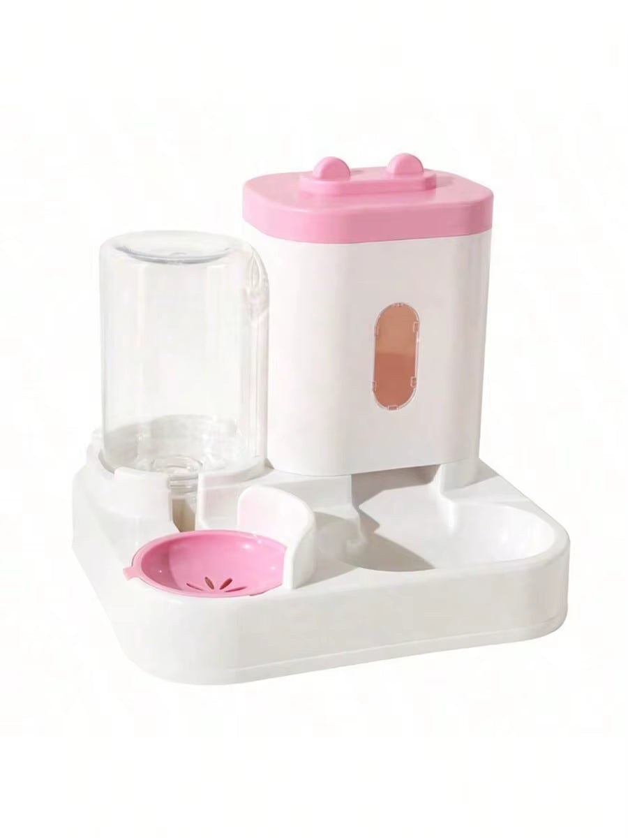 Dispensador y comedero automático de agua para gatos con relleno por gravedad, diseño de una sola pieza de gran capacidad a prueba de derrames, 1 paquete