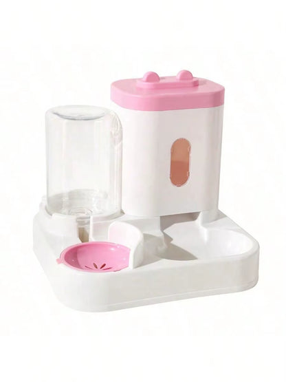 Dispensador y comedero automático de agua para gatos con relleno por gravedad, diseño de una sola pieza de gran capacidad a prueba de derrames, 1 paquete