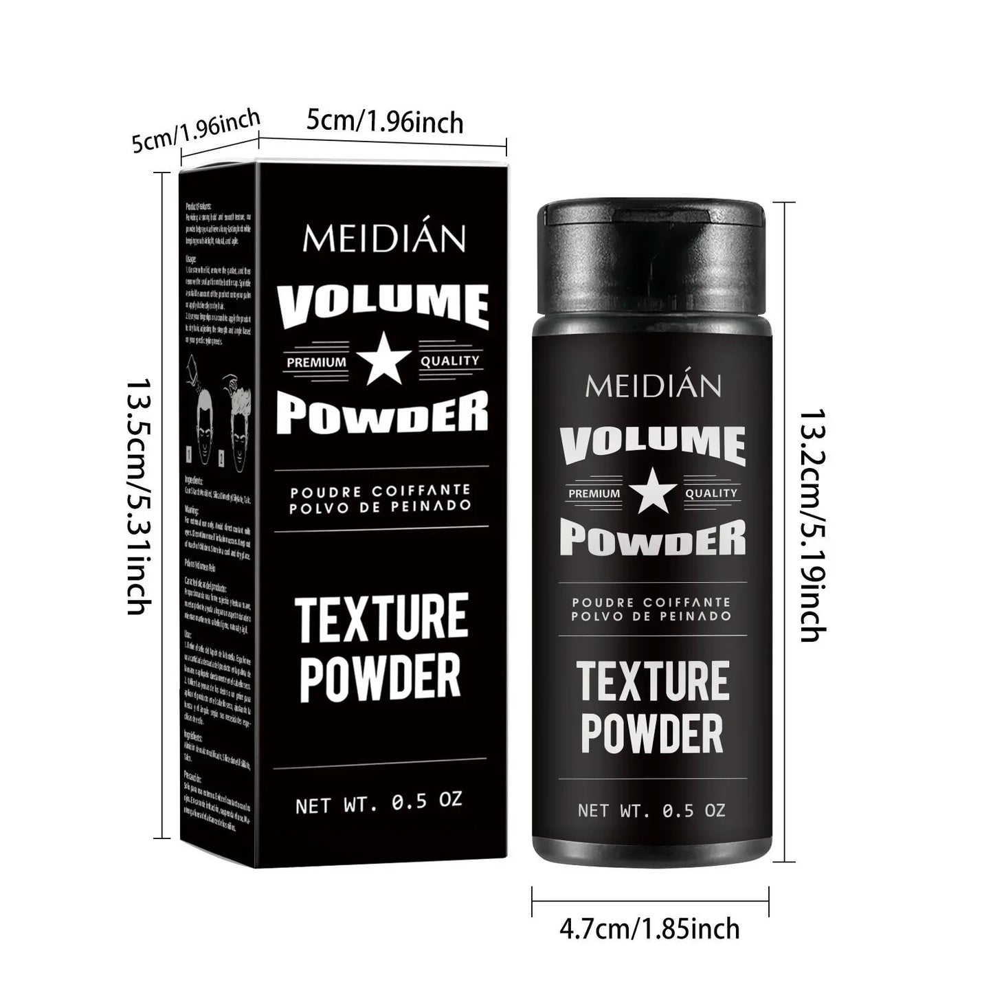 Polvo para peinar el cabello voluminizador: control de aceite, juego rápido, apto para bricolaje, sujeción duradera para hombres y mujeres, certificación, no irritante