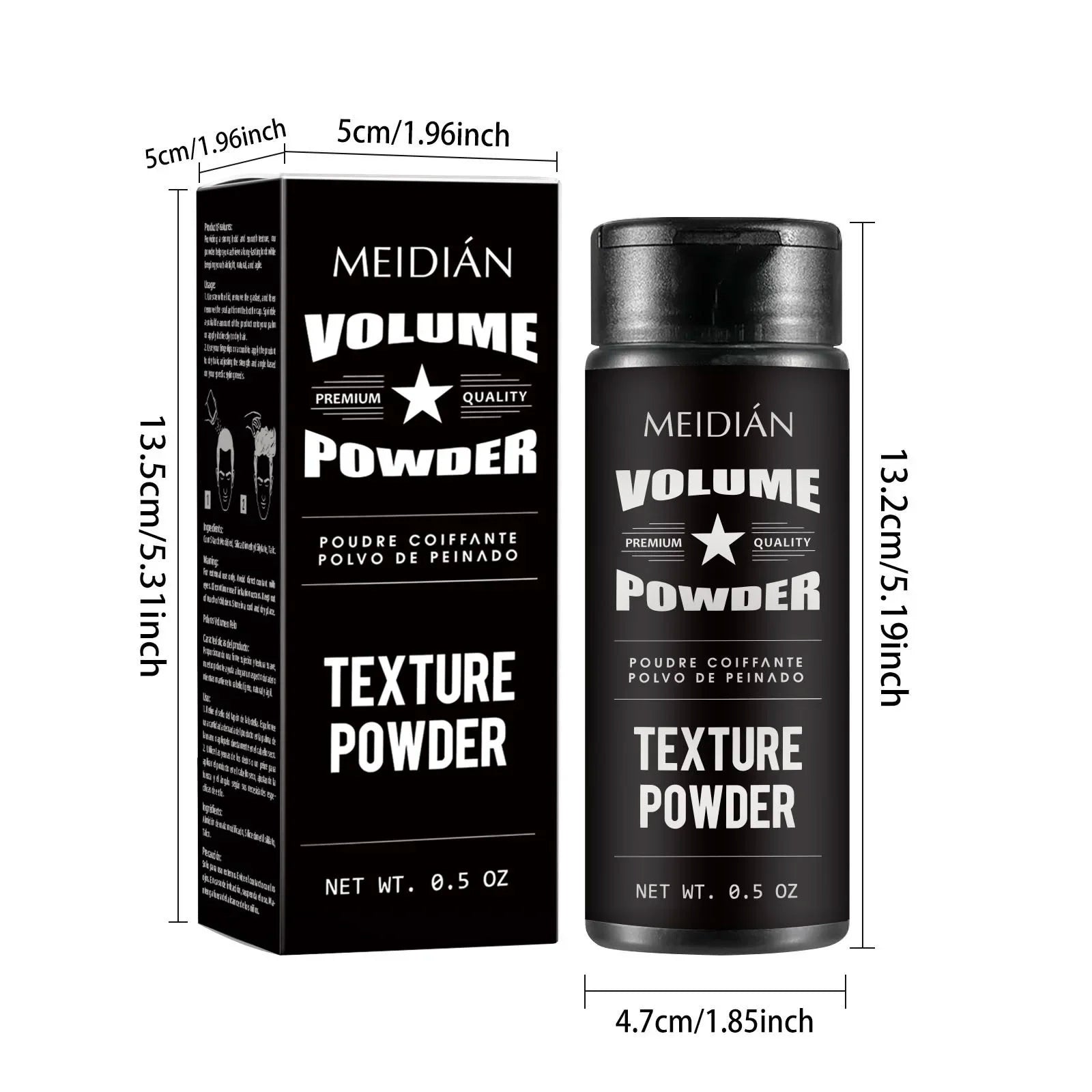 Polvo para peinar el cabello voluminizador: control de aceite, juego rápido, apto para bricolaje, sujeción duradera para hombres y mujeres, certificación, no irritante