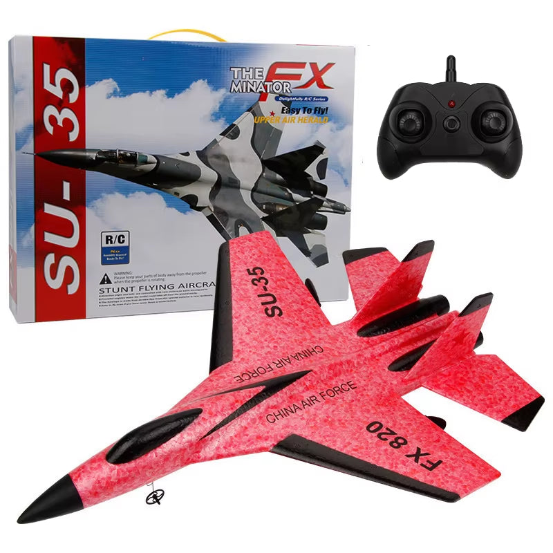 Dron de ala fija SU35 para niños, planeador de 2,4G, Avión de espuma para lanzar a mano, Control remoto eléctrico, Avión RC al aire libre, juguetes para niños F22