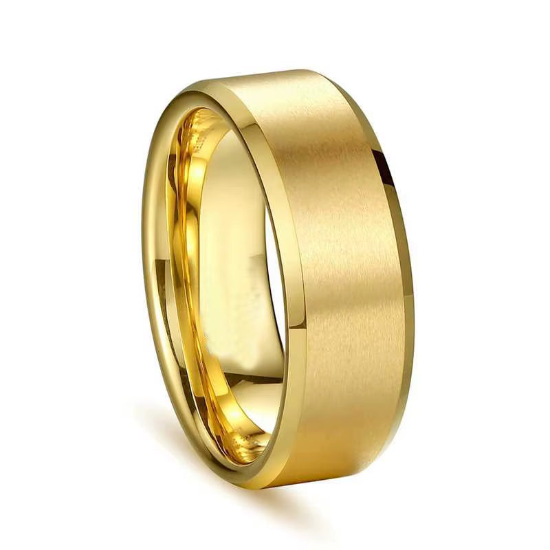 Anillo de joyería con dijes de moda, anillos negros de acero inoxidable para hombres y mujeres, nombre grabado personalizado