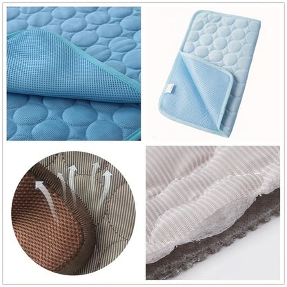 Alfombra refrescante para perros y gatos Nexorretail, manta fría de verano en tamaño M a 2XL, superficie suave y fresca para mascotas