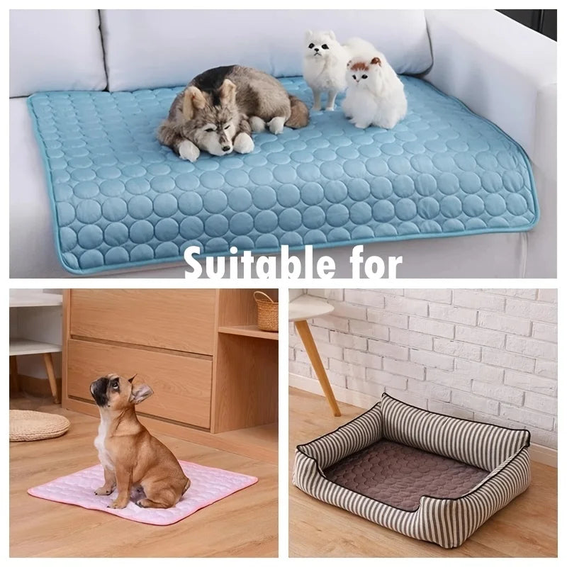 Alfombra refrescante para perros y gatos Nexorretail, manta fría de verano en tamaño M a 2XL, ideal para mantener a las mascotas frescas.