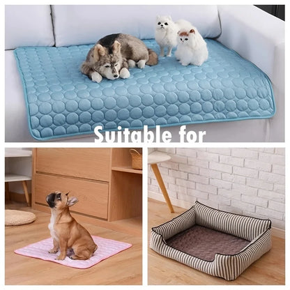 Alfombra refrescante para perros y gatos Nexorretail, manta fría de verano en tamaño M a 2XL, ideal para mantener a las mascotas frescas.