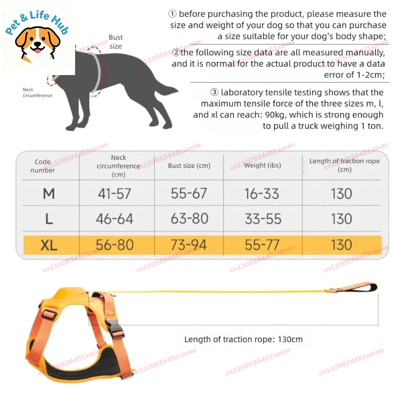 Arnés Retráctil Todo en Uno para Perros, Anti-Escape, Sin Tirones, Estilo Chaleco para Perros Medianos y Grandes