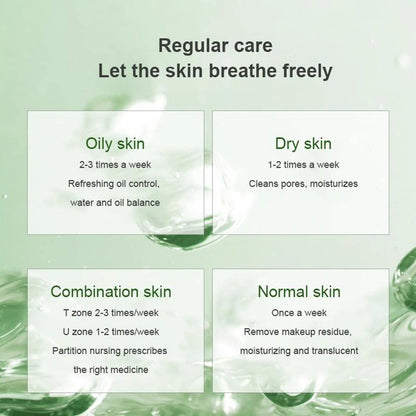 Mascarilla limpiadora sólida de té verde, crema para el tratamiento de imperfecciones de acné, eliminación de espinillas, fórmula vegetal Natural, solución suave para el cuidado de la piel