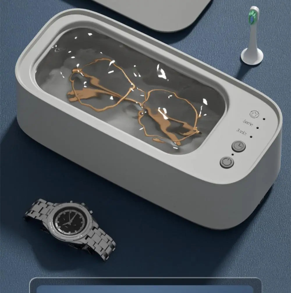 Máquina de Limpieza Ultrasónica de Alta Frecuencia de 45 KHz, Limpiador Ultrasónico Portátil para Gafas, Relojes, Joyas y Anillos