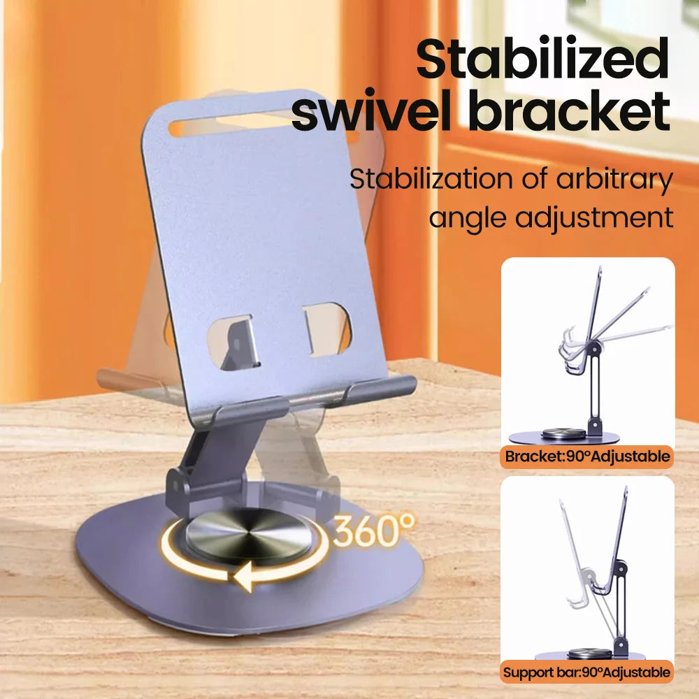 Olaf Mesa giratoria Soporte para teléfono celular Soporte de escritorio para iPad Samsung iPhone 15 14 13 Soporte móvil