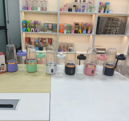 Licuadora USB portátil de 6 colores, 400ml, exprimidor eléctrico de viaje, taza para batidos, batidos, cocina, Mini herramienta mezcladora