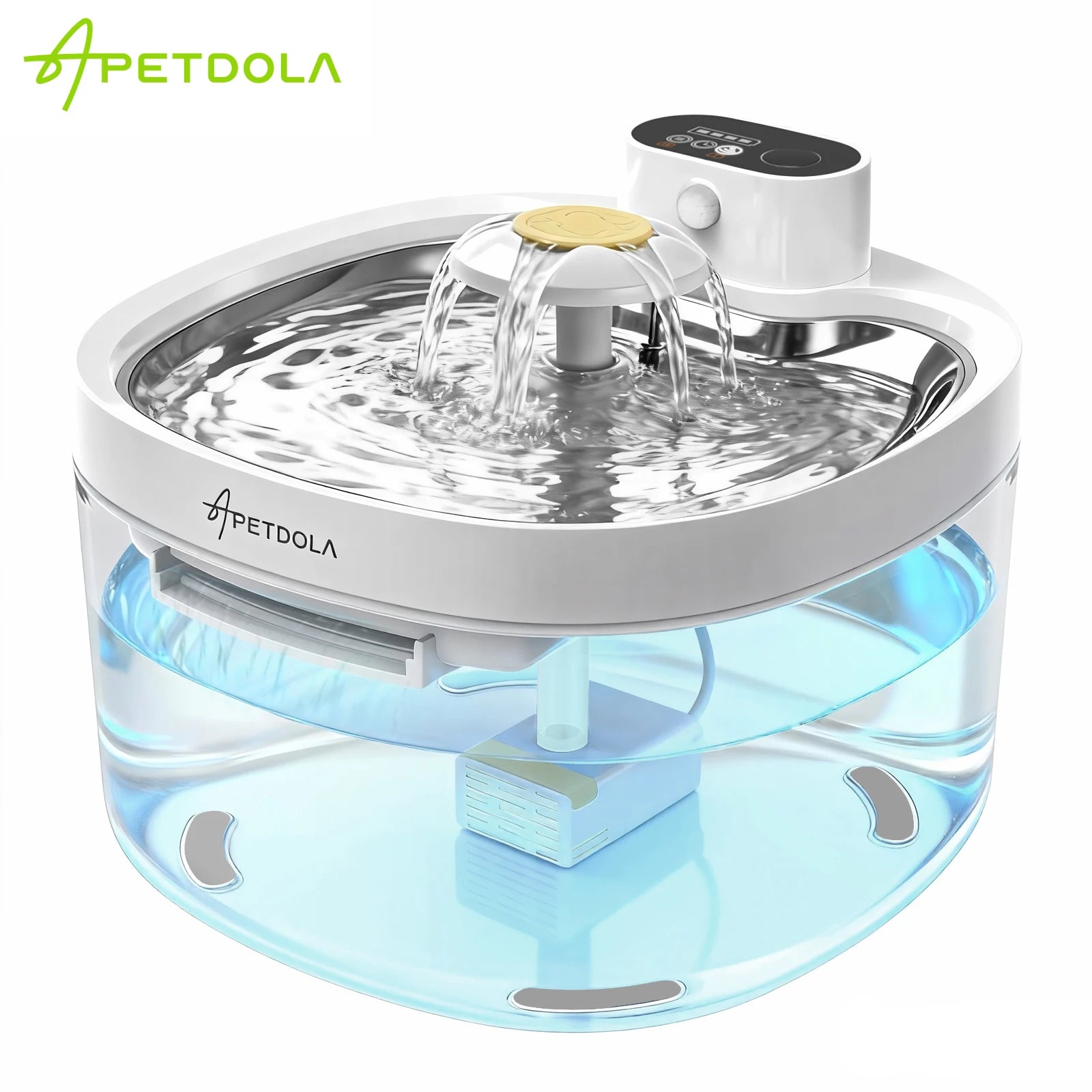 Fuente de agua inalámbrica para gatos, dispensador de agua inalámbrico con Sensor automático para mascotas, funciona con batería de 4000mAh para gatos y perros
