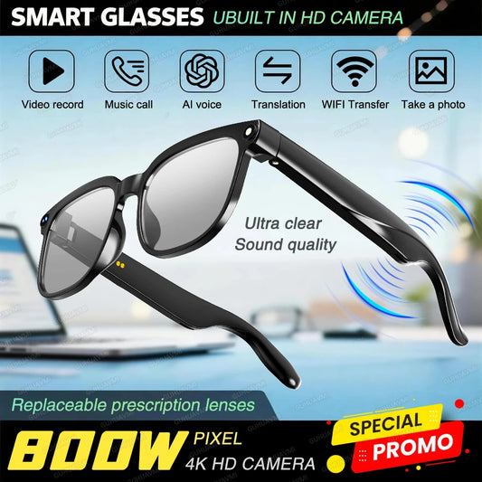 Gafas inteligentes Nexorretail con cámara HD 1080P, audio Bluetooth, memoria de 32GB, diseño elegante para hombre