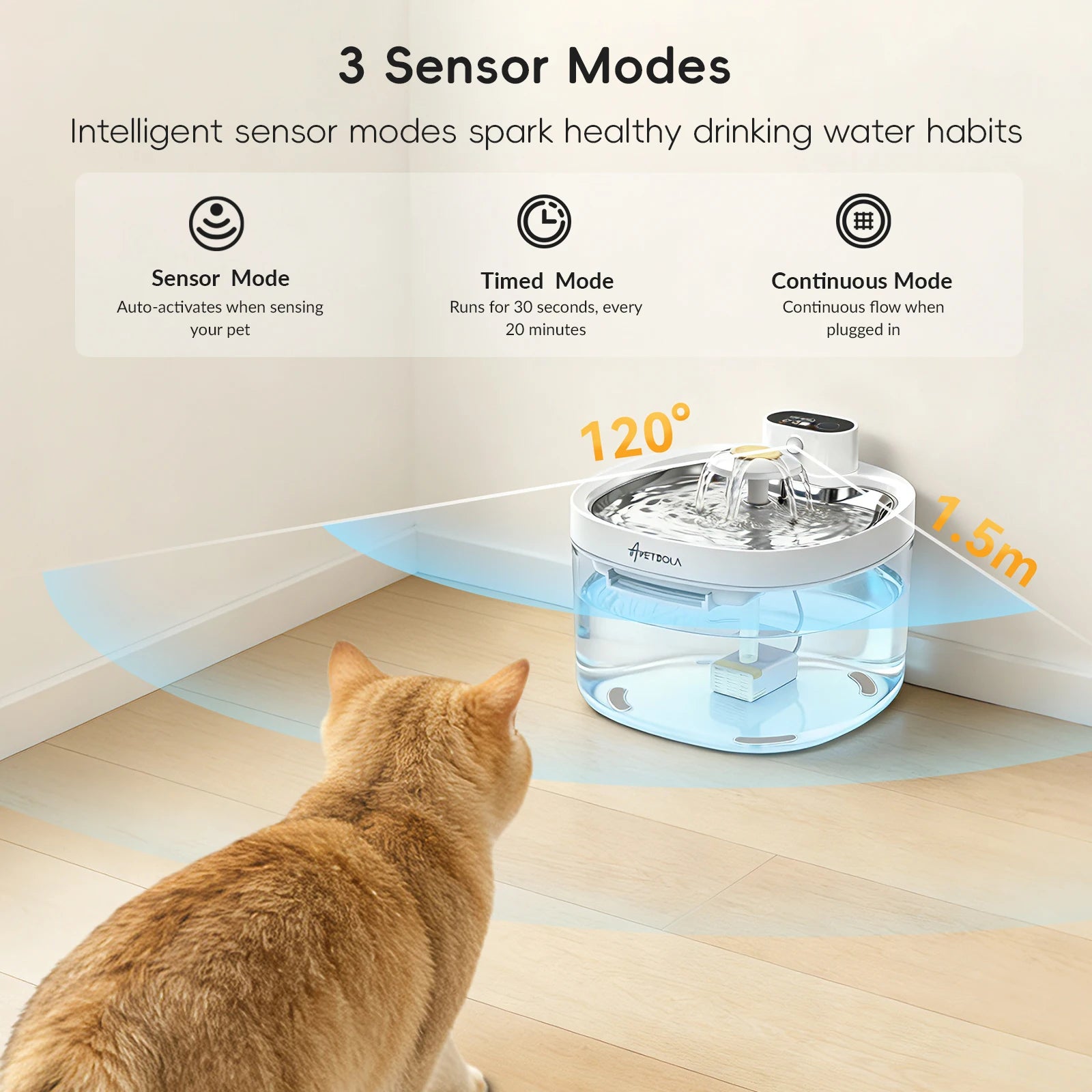 Fuente de agua inalámbrica para gatos, dispensador de agua inalámbrico con Sensor automático para mascotas, funciona con batería de 4000mAh para gatos y perros