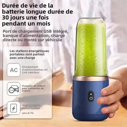 Licuadora USB portátil de 6 colores, 400ml, exprimidor eléctrico de viaje, taza para batidos, batidos, cocina, Mini herramienta mezcladora