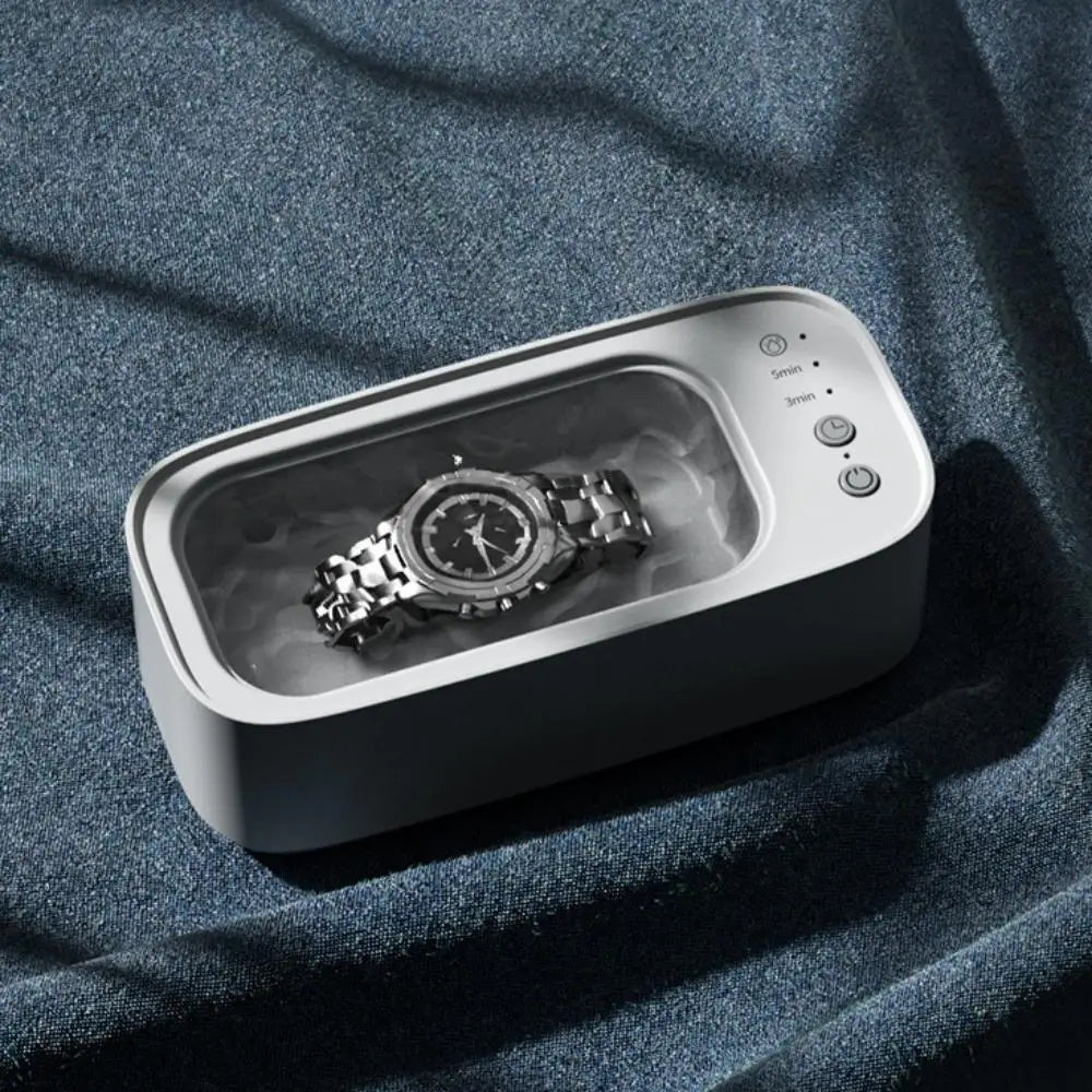 Máquina de Limpieza Ultrasónica de Alta Frecuencia de 45 KHz, Limpiador Ultrasónico Portátil para Gafas, Relojes, Joyas y Anillos
