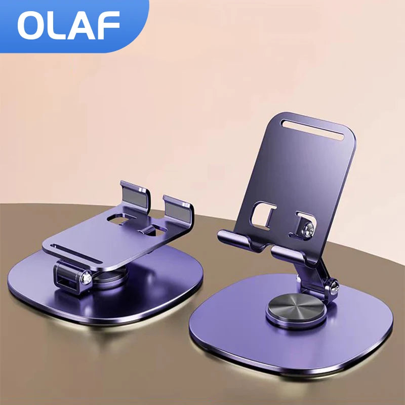 Olaf Mesa giratoria Soporte para teléfono celular Soporte de escritorio para iPad Samsung iPhone 15 14 13 Soporte móvil