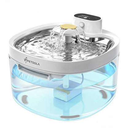Fuente de agua inalámbrica para gatos, dispensador de agua inalámbrico con Sensor automático para mascotas, funciona con batería de 4000mAh para gatos y perros