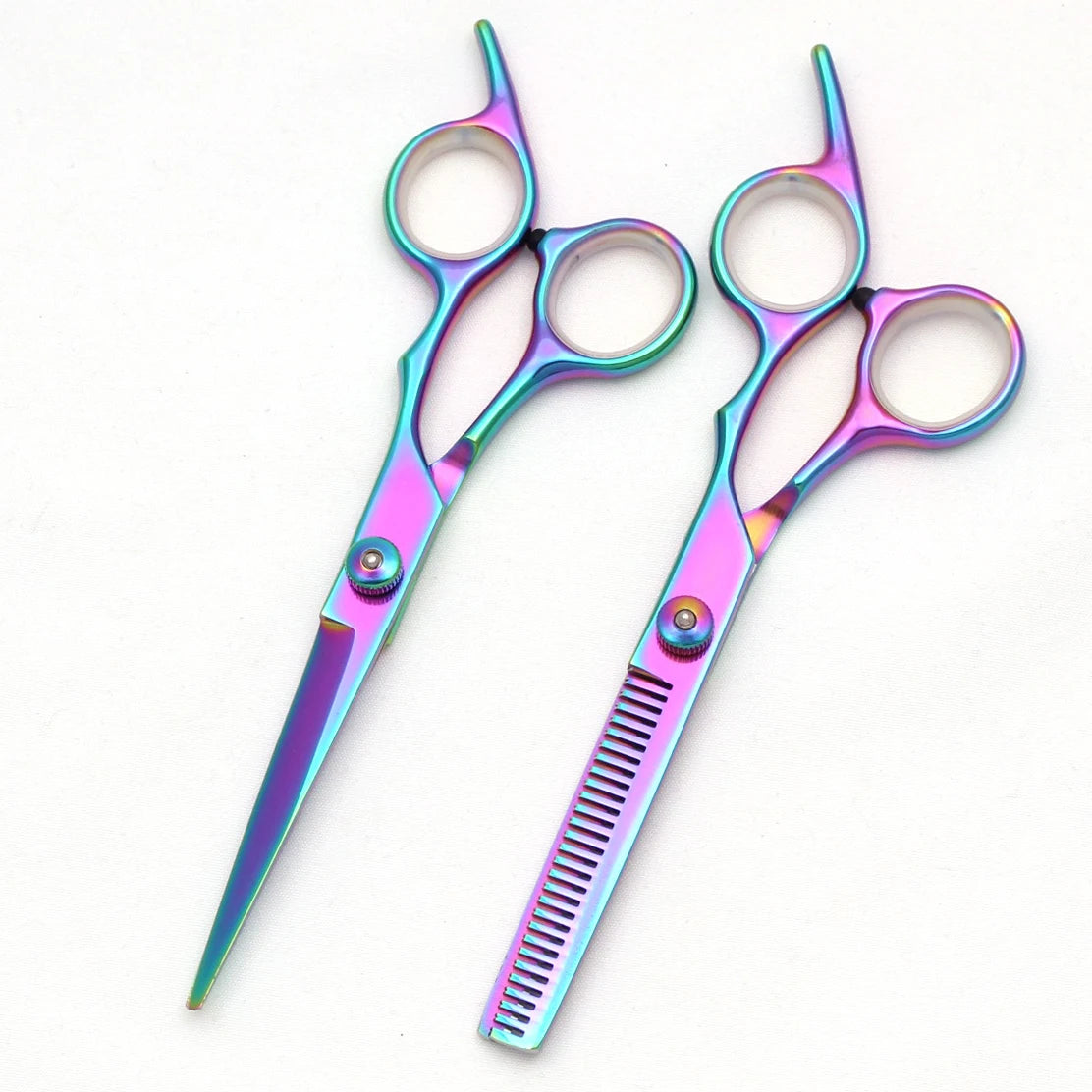 Tijeras de Peluquería Japonesas de Acero Inoxidable, Tijeras de Corte de Pelo Moradas, Set de Tijeras de Entresacar para Barbería con Peine C1001