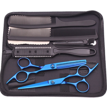 Tijeras de peluquería profesionales Nexorretail con mango ergonómico y hoja de acero japonés, en elegante color negro.