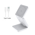 Cargador inalámbrico 3 en 1 estación de carga inalámbrica magnética plegable para iPhone 15 14 13 12 Pro Max Apple Watch 8 9 cargador