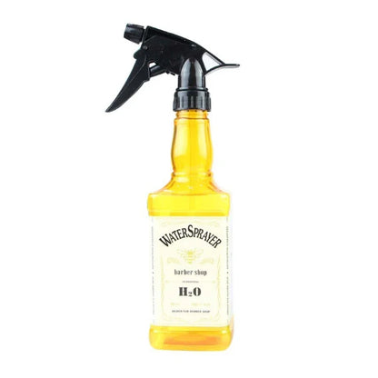 Botella pulverizadora de peluquería de 500ML/650ML, herramientas para el cabello de peluquero, rociador de agua, regadera con cabezal de aceite de whisky Retro