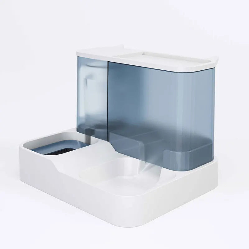 Comedero y Bebedero Automático Todo en Uno para Gatos, Tazón para Mascotas de Gran Capacidad, Dispensador de Agua Automático 2 en 1 Sin Mojado el Rostro
