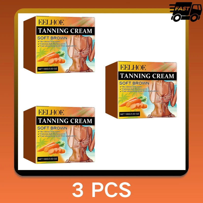 Crema autobronceadora Nexorretail para rostro y cuerpo con brillo natural y textura cremosa en envase compacto.