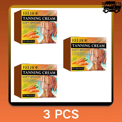 Crema autobronceadora Nexorretail para rostro y cuerpo con brillo natural y textura cremosa en envase compacto.