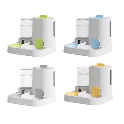 Dispensador y comedero automático de agua para gatos con relleno por gravedad, diseño de una sola pieza de gran capacidad a prueba de derrames, 1 paquete