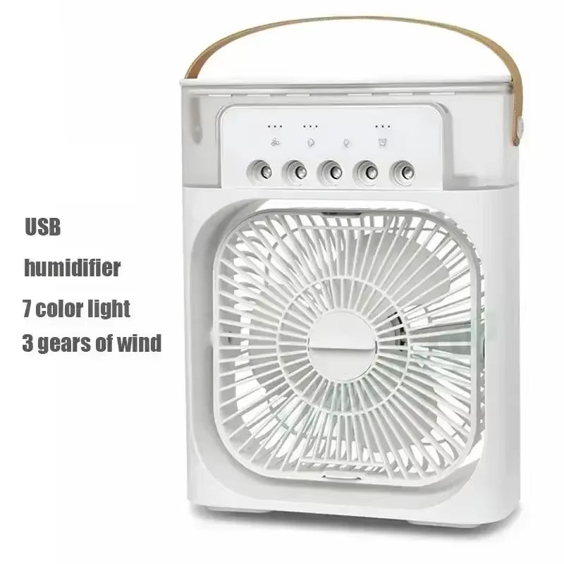 Ventilador 3 en 1 Nexorretail con enfriador de aire, luz LED nocturna y humidificador portátil para hogar y oficina