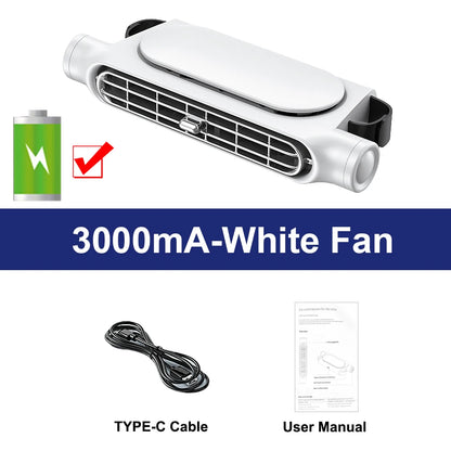 Ventilador de Refrigeración para Asiento de Coche, 3 Velocidades Ajustables, USB 5V, Ventilador de Aire para Reposacabezas de Coche, Ventilador para Asiento Delantero y Trasero, Accesorios para el Interior del Coche