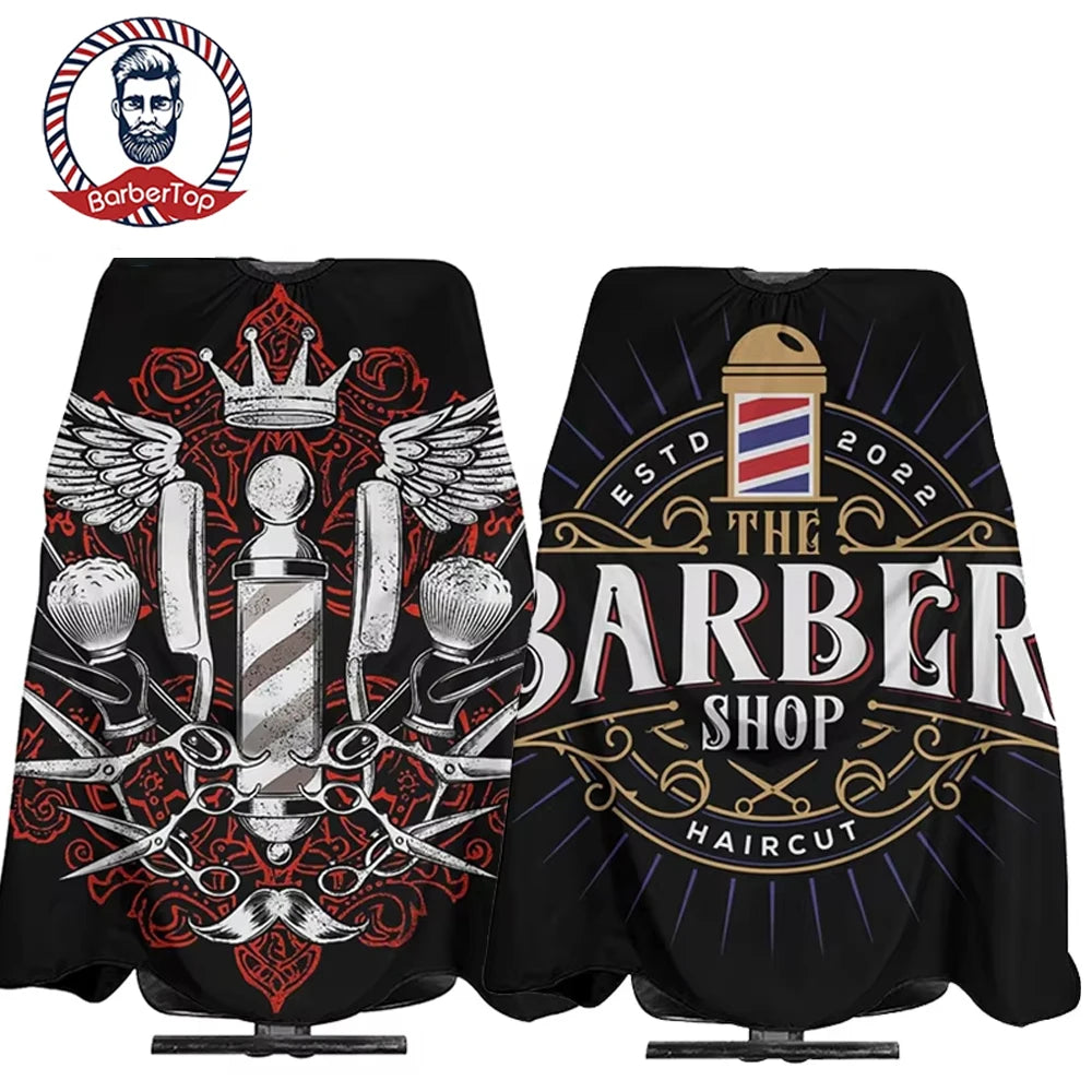 Peluquería negro corte de pelo de tela delantal de peluquería capa de corte de pelo vestido de peluquería abrigo accesorio de salón de barbería