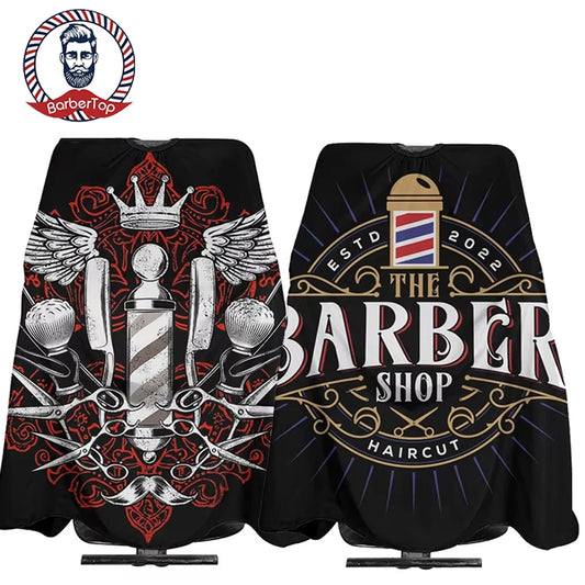 Peluquería negro corte de pelo de tela delantal de peluquería capa de corte de pelo vestido de peluquería abrigo accesorio de salón de barbería