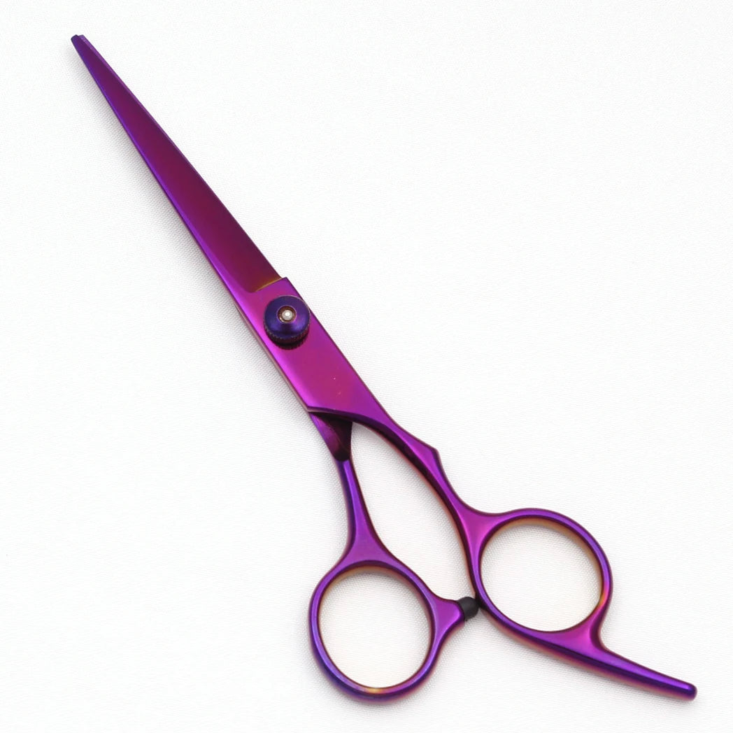 Tijeras de Peluquería Japonesas de Acero Inoxidable, Tijeras de Corte de Pelo Moradas, Set de Tijeras de Entresacar para Barbería con Peine C1001
