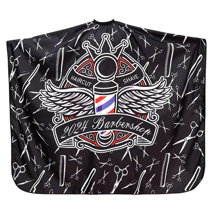Peluquería negro corte de pelo de tela delantal de peluquería capa de corte de pelo vestido de peluquería abrigo accesorio de salón de barbería