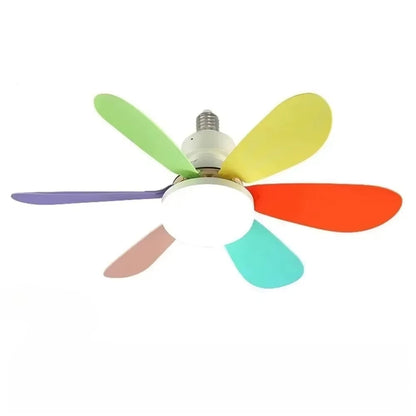 Ventilador de techo de 30W con luz E27 y función de atenuación LED con control remoto, adecuado para sala de estar, estudio y uso doméstico, 85-265V