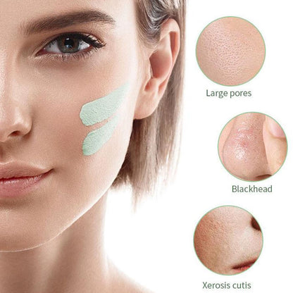 Mascarilla limpiadora sólida de té verde, crema para el tratamiento de imperfecciones de acné, eliminación de espinillas, fórmula vegetal Natural, solución suave para el cuidado de la piel