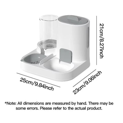 Dispensador y comedero automático de agua para gatos con relleno por gravedad, diseño de una sola pieza de gran capacidad a prueba de derrames, 1 paquete