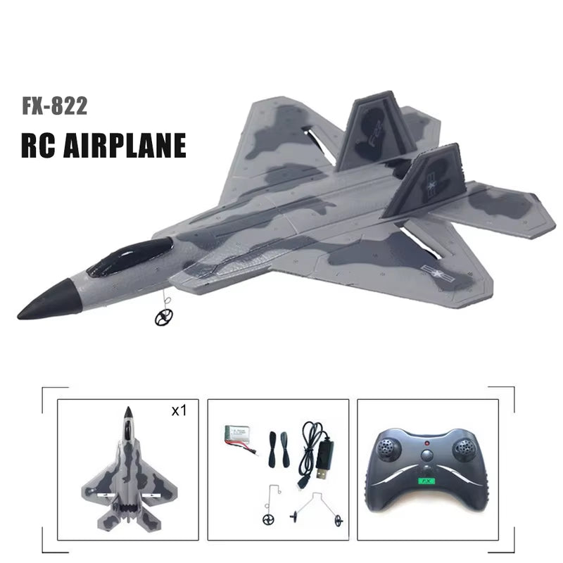 Dron de ala fija SU35 para niños, planeador de 2,4G, Avión de espuma para lanzar a mano, Control remoto eléctrico, Avión RC al aire libre, juguetes para niños F22