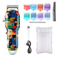 Cortadora de pelo profesional Kemei Grafiti de Nexorretail, máquina de afeitar USB con diseño moderno y accesorios incluidos