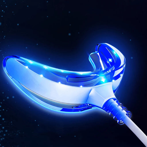 Lámpara blanqueadora de dientes Nexorretail con 16 LED y férula dental portátil conectada por USB.