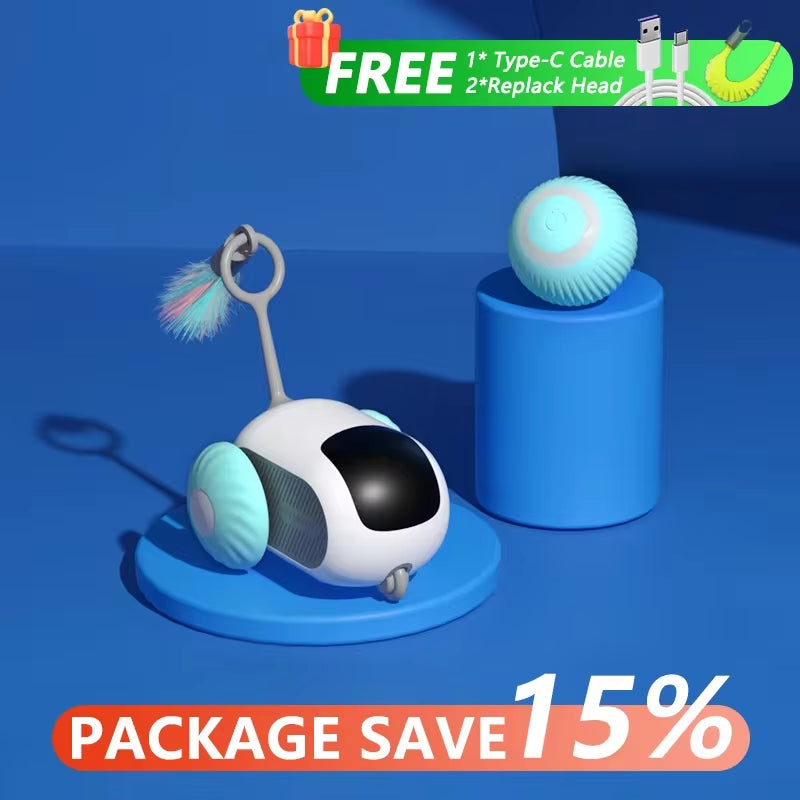 Pelota interactiva automática para gatos, juguete inteligente de Nexorretail que se mueve y entretiene a los felinos.